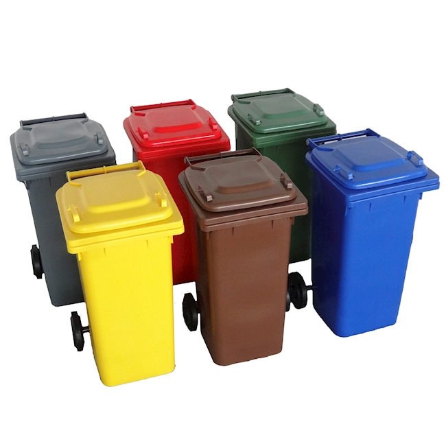 Wheelie Bin PE-HD 120 lt, grey